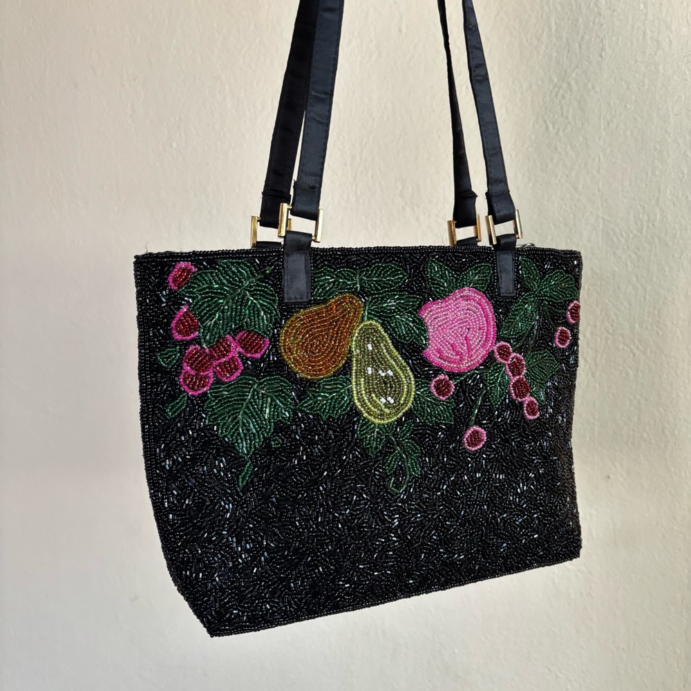 vintage beaded fruit purse